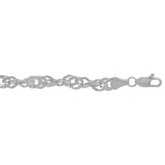 5.5mm Singapore Chain - 7" - 22" Length, Sterling Silver